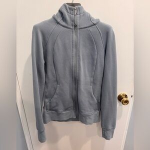 Lululemon chambray blue scuba zip hoodie